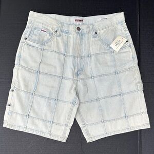 New GUESS Men's Light Blue Jean Shorts SZ 31